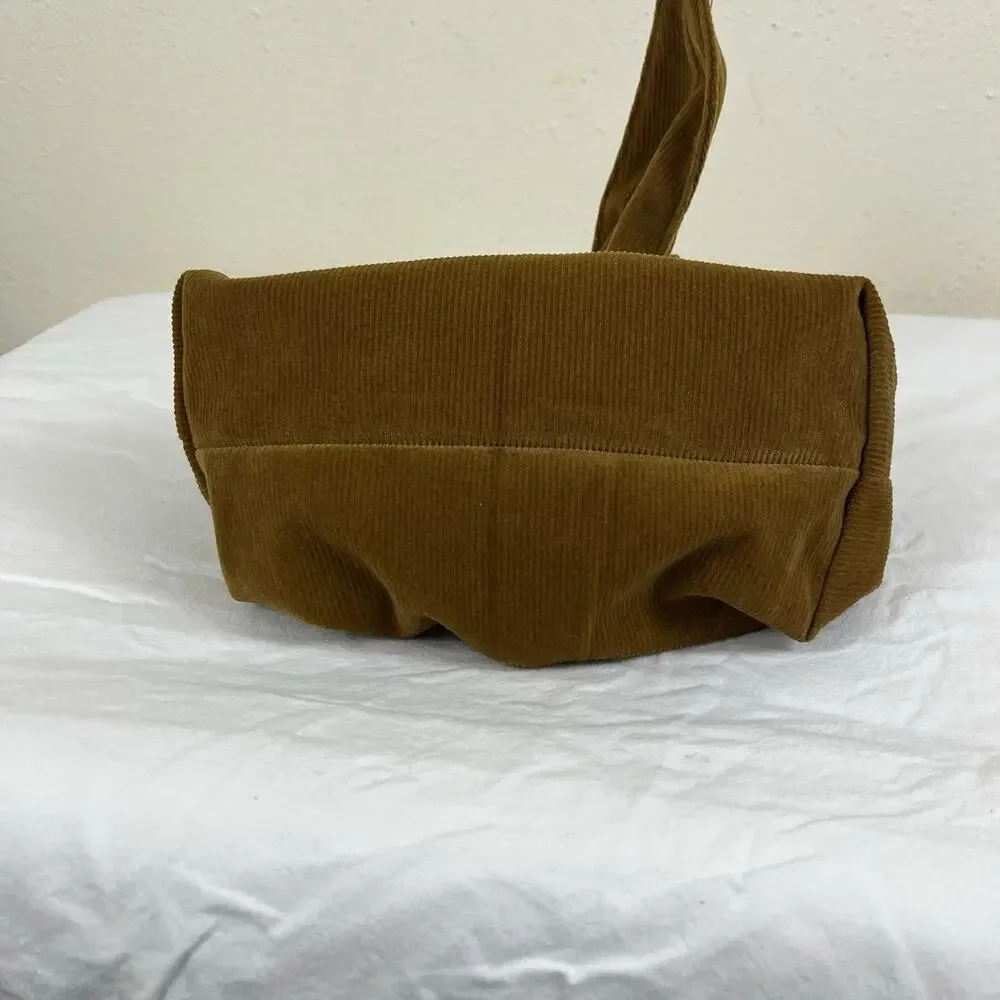 MERIT Signature Bag Brown Corduroy Knotted Cosmetic Makeup Pouch Knot Bag Beauty